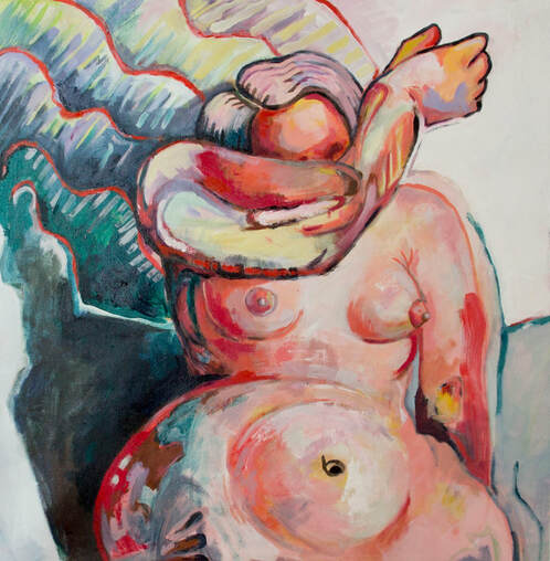 Nude with 5 shadows Jenni Dickens painting